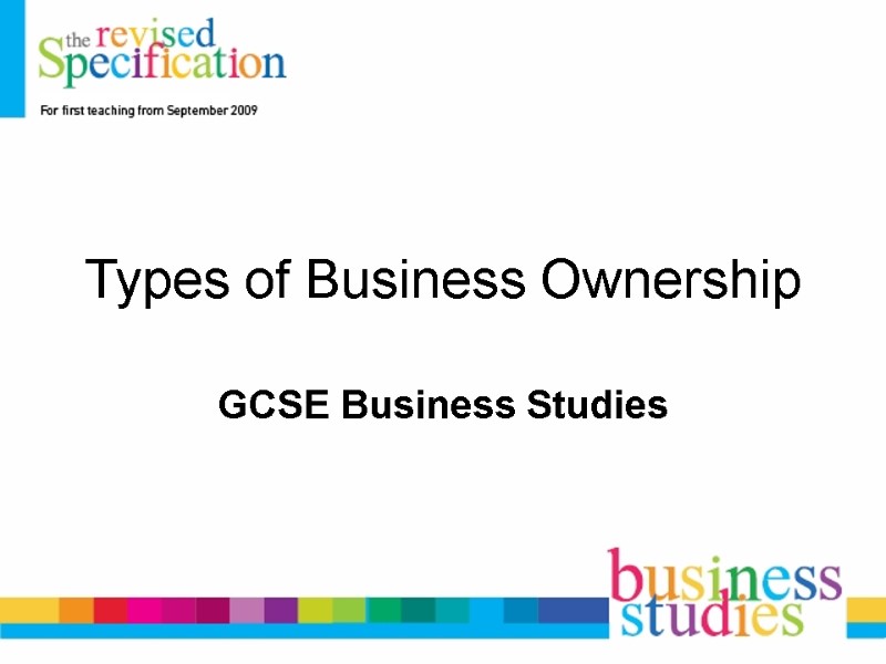 Types of Business Ownership GCSE Business Studies